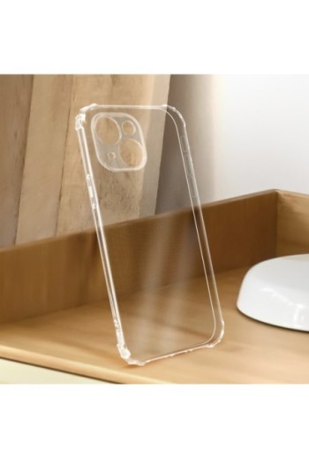 Cover Anti-urto per iPhone 14 Gel di Silicone con Angoli Bumper - Trasparente