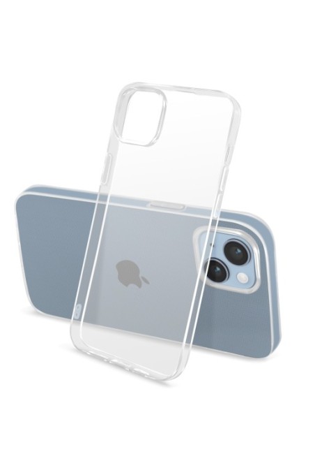 Cover in Gel di Silicone per iPhone 14 Plus Sottile e Resistente - Trasparente