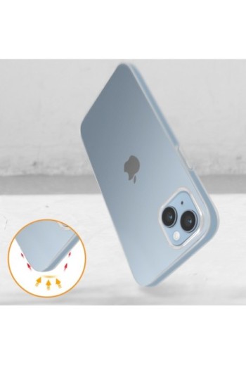 Cover in Gel di Silicone per iPhone 14 Plus Sottile e Resistente - Trasparente