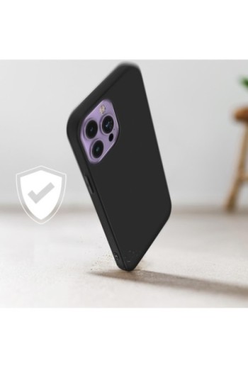 Cover in Gel di Silicone per iPhone 14 Pro Max Flessibile e Ultra-sottile - Nera