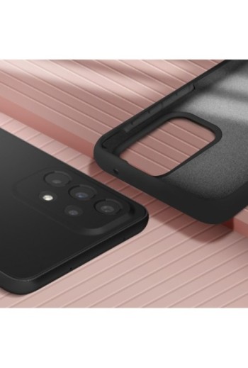 Cover Semirigida per Samsung Galaxy A53 5G con Cordino e Interno Soft-touch - Nera