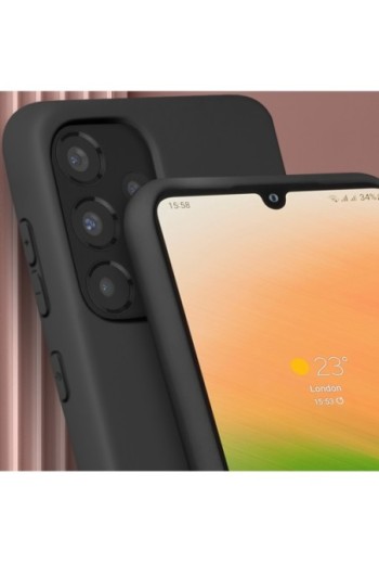 Cover Semirigida per Samsung Galaxy A33 5G con Cordino e Interno Soft-touch - Nera