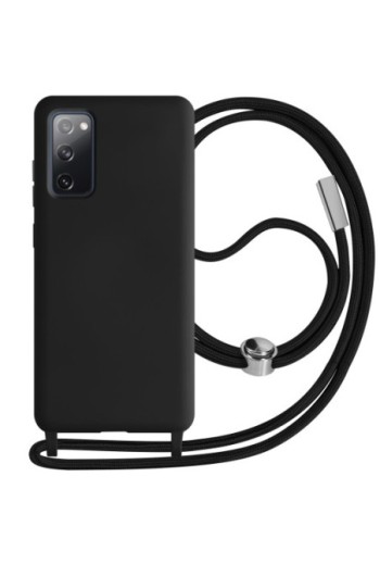 Cover Semirigida per Samsung Galaxy S20 FE con Cordino e Interno Soft-touch - Nera