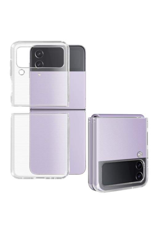 Cover in Gel di Silicone Samsung Galaxy Z Flip4 Sottile e Resistente - Trasparente