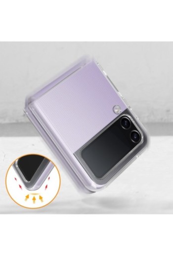 Cover in Gel di Silicone Samsung Galaxy Z Flip4 Sottile e Resistente - Trasparente