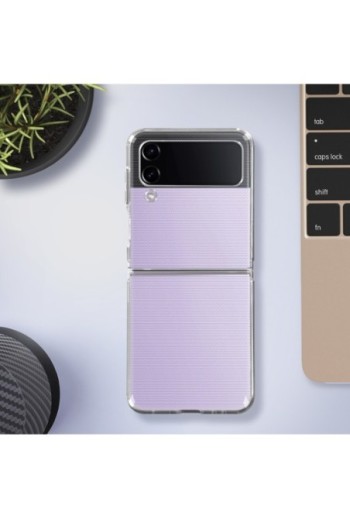 Cover in Gel di Silicone Samsung Galaxy Z Flip4 Sottile e Resistente - Trasparente