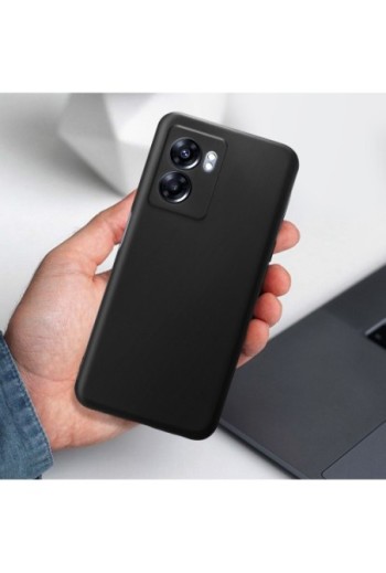 Cover in Gel di Silicone per Oppo A77 / A57 / Realme Narzo 50 5G Flessibile e Ultra-sottile - Nera
