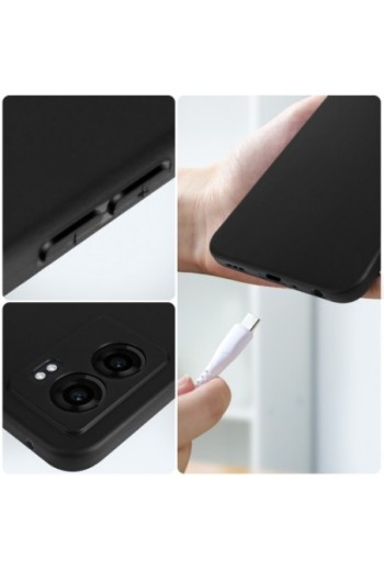 Cover in Gel di Silicone per Oppo A77 / A57 / Realme Narzo 50 5G Flessibile e Ultra-sottile - Nera