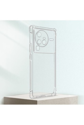 Cover Anti-urto per Vivo X80 Pro Gel di Silicone con Angoli Bumper - Trasparente
