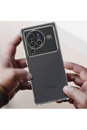 Cover Anti-urto per Vivo X80 Pro Gel di Silicone con Angoli Bumper - Trasparente