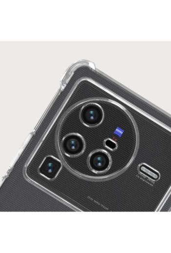 Cover Anti-urto per Vivo X80 Pro Gel di Silicone con Angoli Bumper - Trasparente
