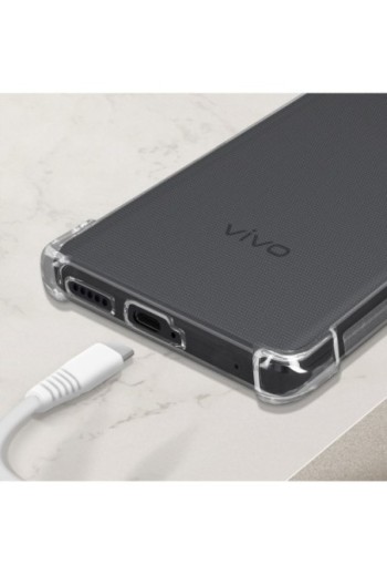 Cover Anti-urto per Vivo X80 Pro Gel di Silicone con Angoli Bumper - Trasparente