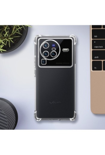 Cover in Gel di Silicone Vivo X80 Pro Sottile e Resistente - Trasparente