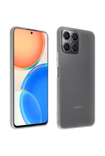 Cover in Gel di Silicone Honor X8 Flessibile e Resistente - Semi-trasparente