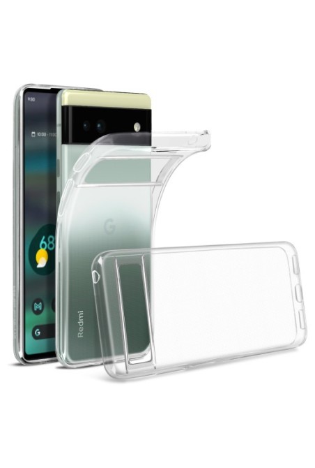 Cover in Gel di Silicone per Google Pixel 6a Extra-sottile 0 3 mm Second Skin - Trasparente