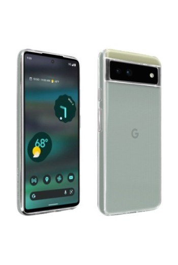 Cover in Gel di Silicone per Google Pixel 6a Extra-sottile 0 3 mm Second Skin - Trasparente