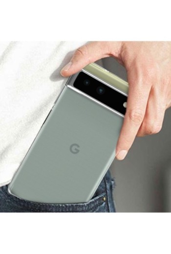 Cover in Gel di Silicone per Google Pixel 6a Extra-sottile 0 3 mm Second Skin - Trasparente