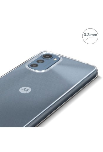Cover in Gel di Silicone per Motorola Moto E32 Extra-sottile 0 3 mm Second Skin - Trasparente