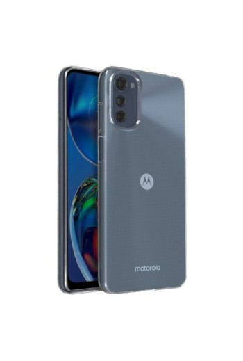 Cover in Gel di Silicone per Motorola Moto E32 Extra-sottile 0 3 mm Second Skin - Trasparente