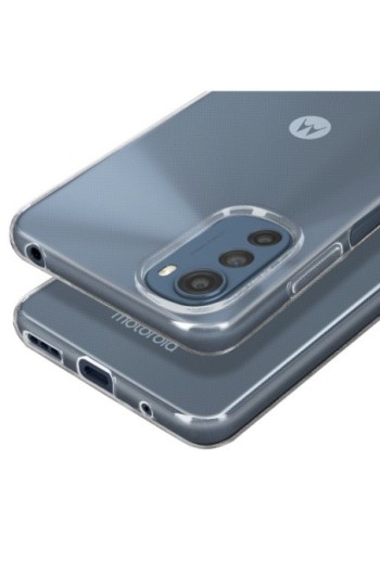 Cover in Gel di Silicone per Motorola Moto E32 Extra-sottile 0 3 mm Second Skin - Trasparente