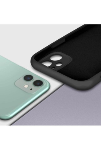 Cover Semirigida per iPhone 11 con Cordino e Interno Soft-touch - Nera