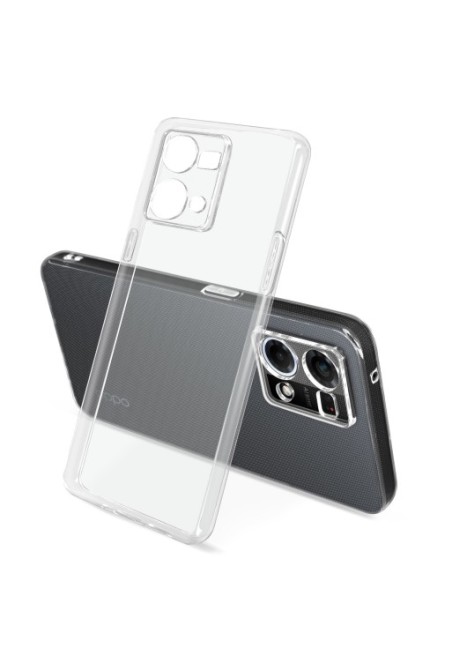 Cover in Gel di Silicone Oppo Reno 7 Sottile e Resistente - Trasparente