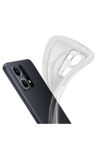 Cover in Gel di Silicone Oppo Reno 7 Sottile e Resistente - Trasparente