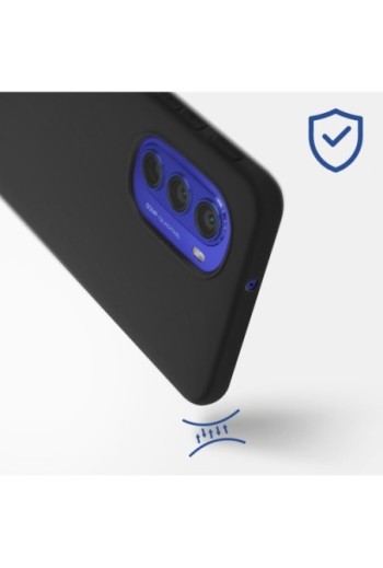 Cover per Motorola Moto G51 5G in Gel di Silicone Opaca Antiscivolo - Nera