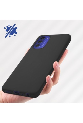 Cover per Motorola Moto G51 5G in Gel di Silicone Opaca Antiscivolo - Nera