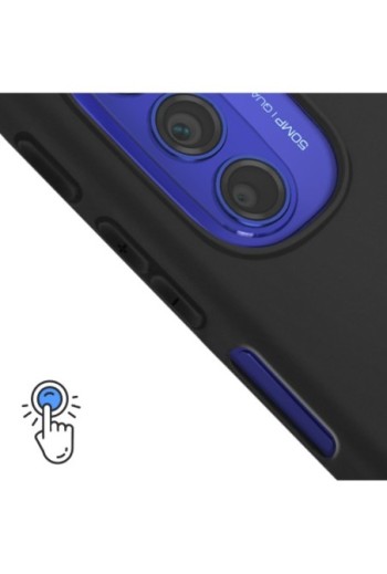 Cover per Motorola Moto G51 5G in Gel di Silicone Opaca Antiscivolo - Nera