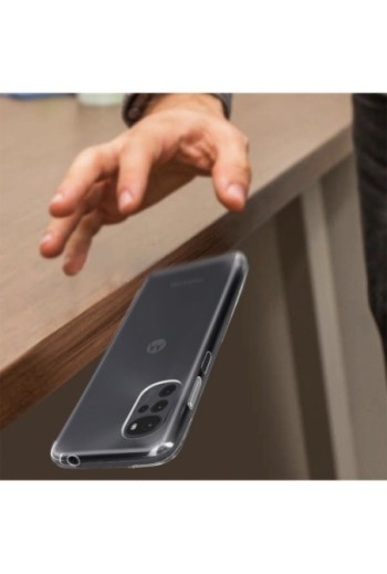 Cover in Gel di Silicone per Motorola Moto G22 Extra-sottile 0 3 mm Second Skin - Trasparente