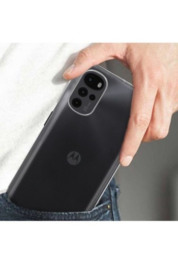 Cover in Gel di Silicone per Motorola Moto G22 Extra-sottile 0 3 mm Second Skin - Trasparente