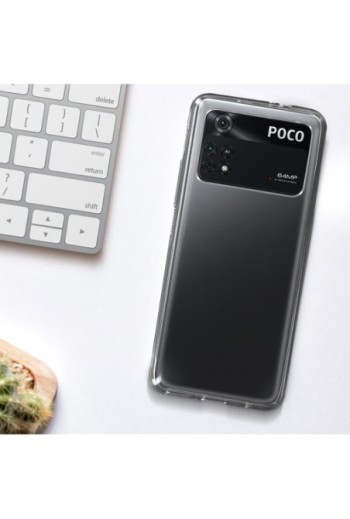 Cover in Gel di Silicone per Xiaomi Poco M4 Pro 4G Extra-sottile 0 3 mm Second Skin - Trasparente