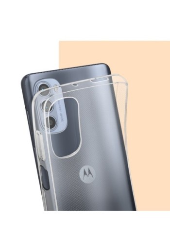 Cover protettiva per Motorola Moto G62 5G in silicone flessibile ultra-sottile e trasparente