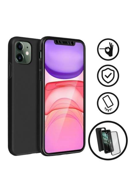 Cover protettiva Integrale Fronte / Retro Rigido - Nero per Apple iPhone 11