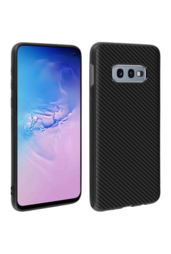 Cover Flessibile Effetto Carbonio Nero per Samsung Galaxy S10e