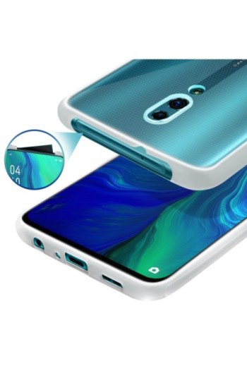 Protezione integrale 360°: Cover morbida trasparente + Pellicola vetro temperato per Oppo Reno