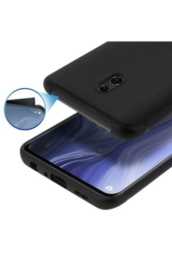 Cover protettiva in Silicone Gel Flessibile e Resistente - Nero per Oppo Reno