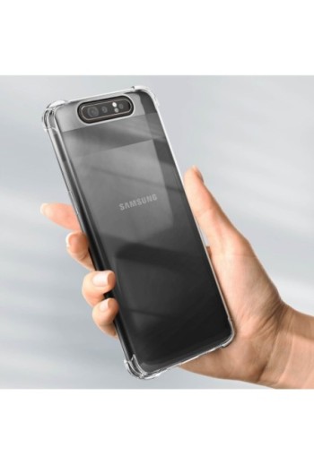 Cover protettiva in Silicone Gel Flessibile e Resistente - Trasparente per Samsung Galaxy A80