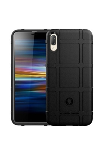 Cover Antiurto in Silicone design a Quadri in rilievo - Nero per Sony Xperia L3
