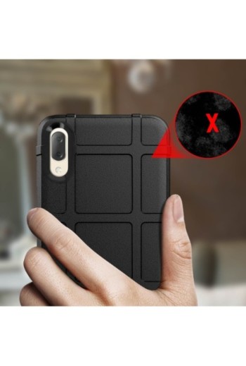 Cover Antiurto in Silicone design a Quadri in rilievo - Nero per Sony Xperia L3
