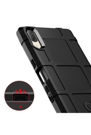Cover Antiurto in Silicone design a Quadri in rilievo - Nero per Sony Xperia L3