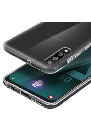 Cover protettiva Integrale Fronte / Retro Rigido - Trasparente per Samsung Galaxy A50