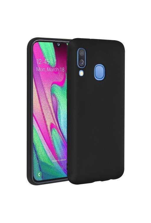 Cover protettiva in Silicone Gel Flessibile e Resistente - Nero per Samsung Galaxy A40