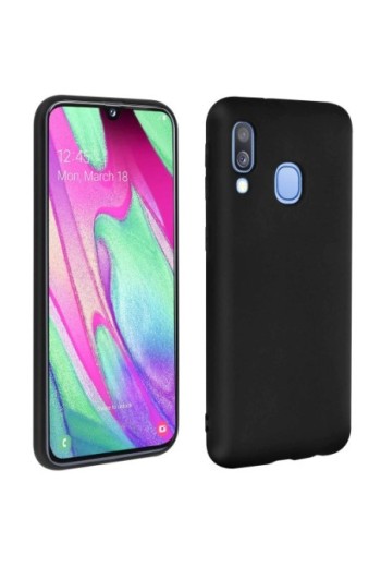 Cover protettiva in Silicone Gel Flessibile e Resistente - Nero per Samsung Galaxy A40