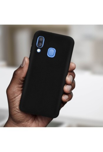 Cover protettiva in Silicone Gel Flessibile e Resistente - Nero per Samsung Galaxy A40