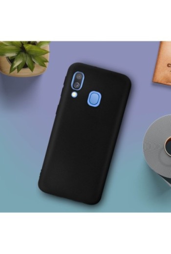 Cover protettiva in Silicone Gel Flessibile e Resistente - Nero per Samsung Galaxy A40