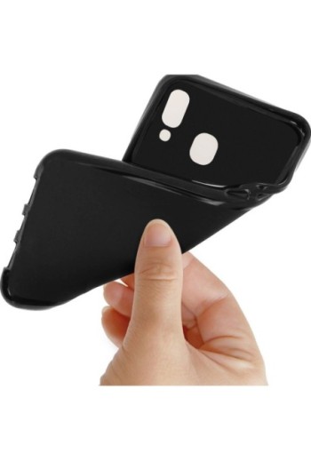 Cover protettiva in Silicone Gel Flessibile e Resistente - Nero per Samsung Galaxy A40