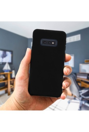 Cover protettiva morbida in Silicone con finitura Soft-Touch - Nero per Samsung Galaxy S10e