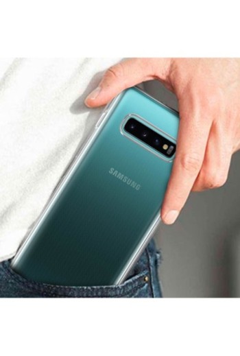 Cover in Silicone Gel Sottile e Resistente - Trasparente per Samsung Galaxy S10 Plus
